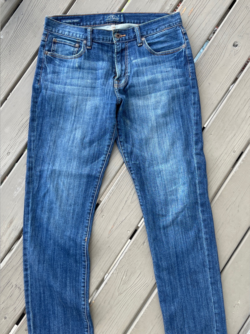 Lucky Brand Men's Straight Jeans Blue Wash